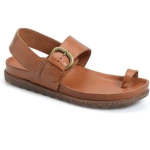 Børn “Linnae” Womens 11M Brown Leather Toe Ring Sandal